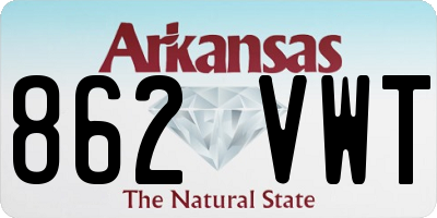 AR license plate 862VWT