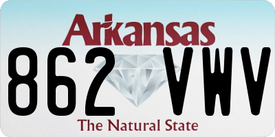 AR license plate 862VWV