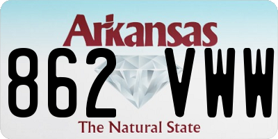 AR license plate 862VWW