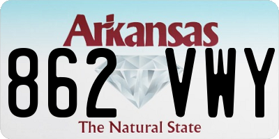 AR license plate 862VWY