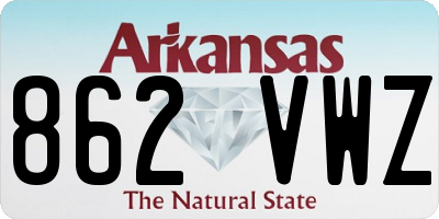 AR license plate 862VWZ