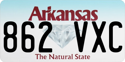AR license plate 862VXC