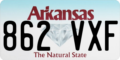 AR license plate 862VXF
