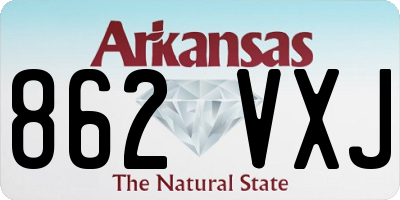 AR license plate 862VXJ