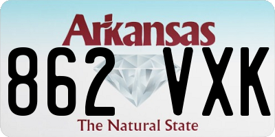 AR license plate 862VXK