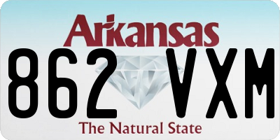 AR license plate 862VXM