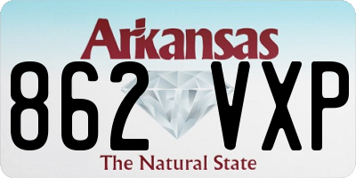 AR license plate 862VXP