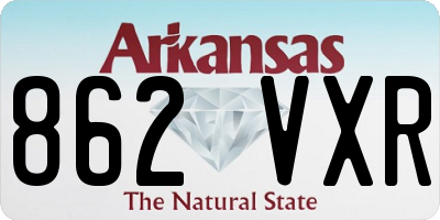 AR license plate 862VXR