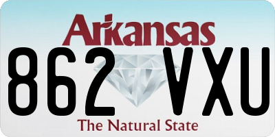 AR license plate 862VXU