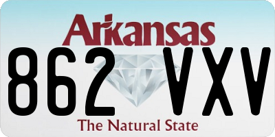 AR license plate 862VXV