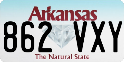AR license plate 862VXY
