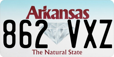 AR license plate 862VXZ