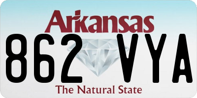 AR license plate 862VYA