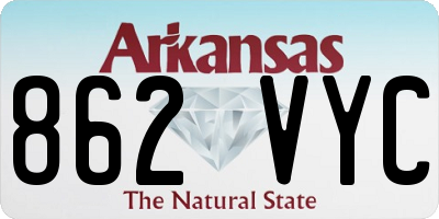 AR license plate 862VYC