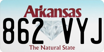 AR license plate 862VYJ