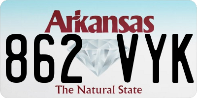 AR license plate 862VYK