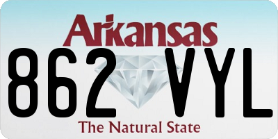 AR license plate 862VYL