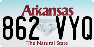AR license plate 862VYQ