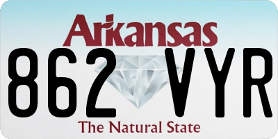 AR license plate 862VYR