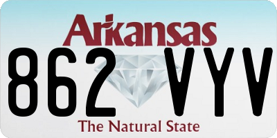 AR license plate 862VYV
