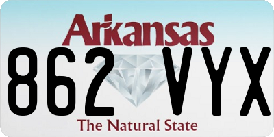 AR license plate 862VYX