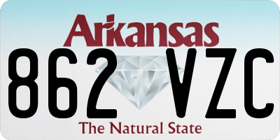 AR license plate 862VZC
