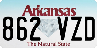 AR license plate 862VZD