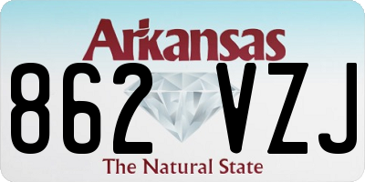 AR license plate 862VZJ