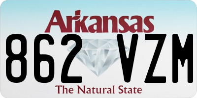 AR license plate 862VZM