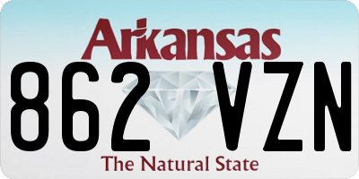AR license plate 862VZN