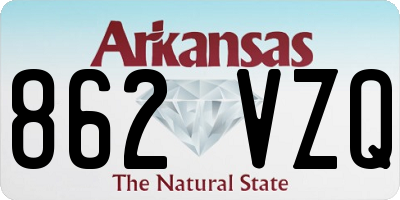 AR license plate 862VZQ