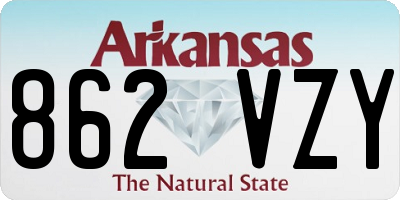 AR license plate 862VZY