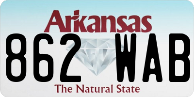 AR license plate 862WAB