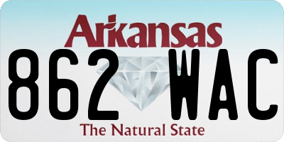 AR license plate 862WAC
