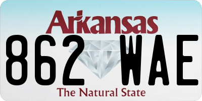 AR license plate 862WAE