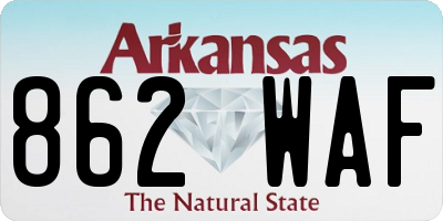 AR license plate 862WAF