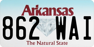 AR license plate 862WAI