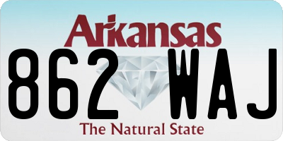 AR license plate 862WAJ
