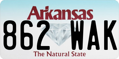 AR license plate 862WAK