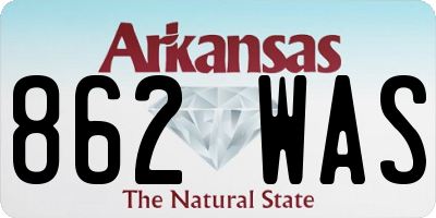 AR license plate 862WAS