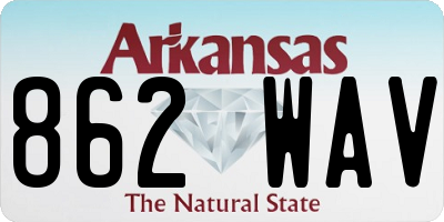 AR license plate 862WAV