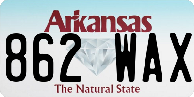 AR license plate 862WAX
