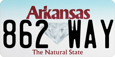 AR license plate 862WAY