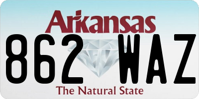 AR license plate 862WAZ