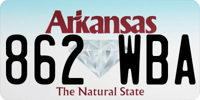 AR license plate 862WBA
