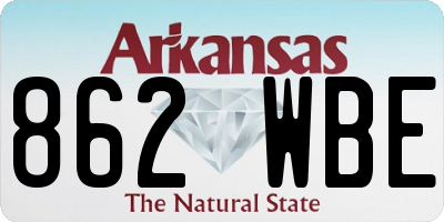 AR license plate 862WBE