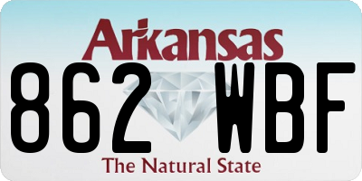 AR license plate 862WBF