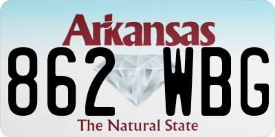 AR license plate 862WBG