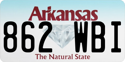 AR license plate 862WBI