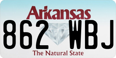 AR license plate 862WBJ